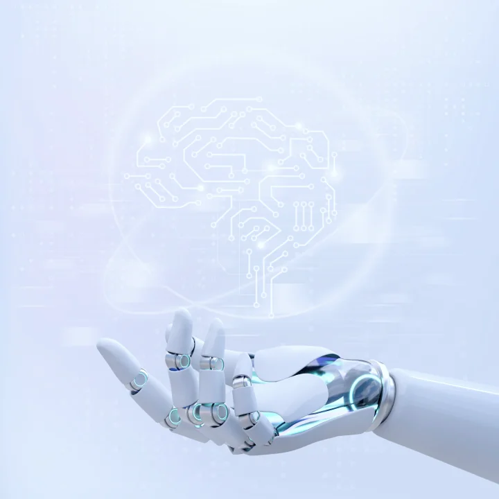 Graphic representation of AI technology