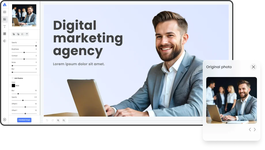 Digital marketing image for individual users