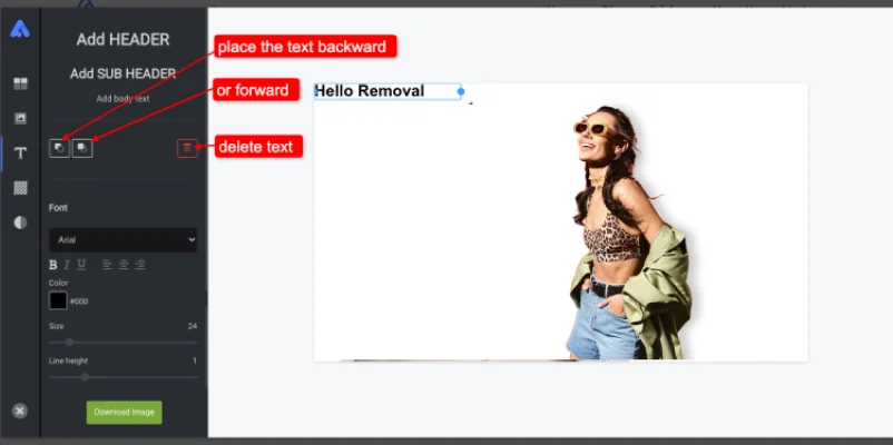 Replace text